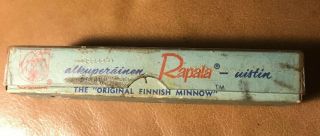 Vintage Rapala Wobbler Blue Mullet The Finnish Minnow Finland 2