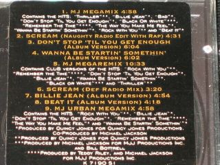 Michael Jackson - History Lifestyle Promo Cd Rare 9 Tracks W/ 3 Mega Mixes Oop