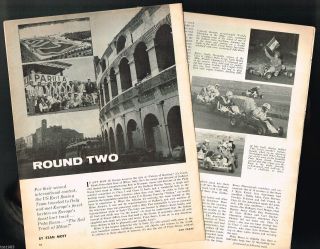 Vintage Go Kart Racing Article: U.  S.  Kart Racing Team In Europe/italy,  1961,  Cart