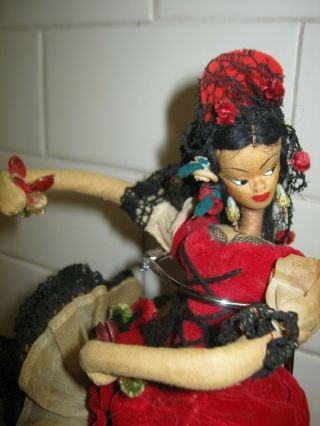 Vintage Roldan Klumpe? Spanish Flamenco Dancer Cloth Ethnic Doll 2
