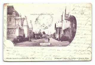 Antique Postcard Jubilaums Aussiellung Wien 1898 Vienna Sud Avenue Stamp E11