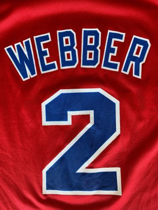 Chris Webber Bullets Champion Jersey Size 44 Washington NBA RARE Vintage 90s EUC 2