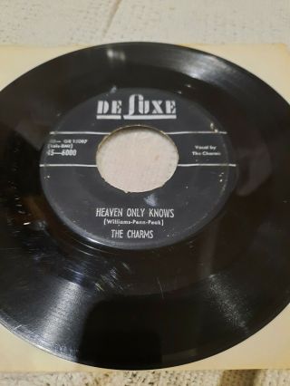 Rare Doo Wop The Charms Heaven Only Knows / Loving Baby Deluxe 1953 Vg/g Hear It