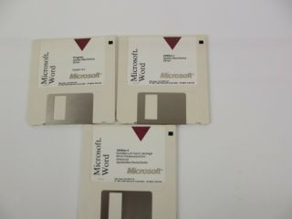 Vtg Rare Microsoft Word Apple Macintosh Version 4 3.  5 " Disk 1984 - 1988