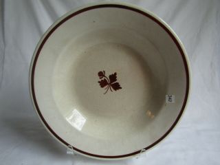 Antique Alfred Meakin Ironstone China Tea Leaf Soup Bowl Copper Luster