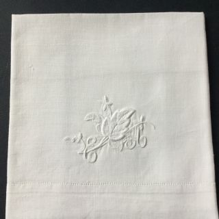 Mouchoir Ancien Dentelle Monogramme A Broderie Antique Handkerchief Embroidery