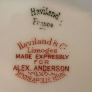 Antique Haviland & Co.  Limoges,  France for Alex Anderson Salad Plate Pink Rose 3