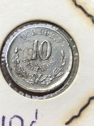 1892 Do 10 Centavos Rare In This Grade