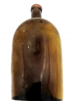 1950s Brown Antique Bottle Glass 8” Vintage Label Clorox Brand Bleach