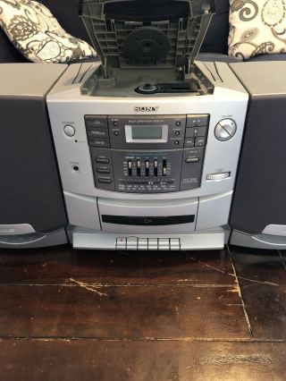 Sony Cfd - Z500 Am/fm Cd/cassette Player Boombox/shelf Rare - Fully