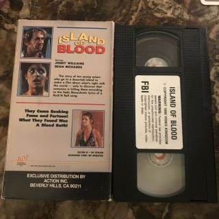 Island of Blood aka Whodunit 1982 VHS NTSC tape RARE 2