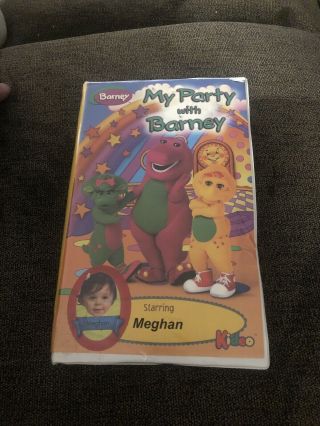 Rare My Party With Barney - Starring Meghan ;clamshell Vhs;