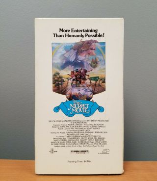 The Muppet Movie Vhs Rare Magnetic Video Jim Henson