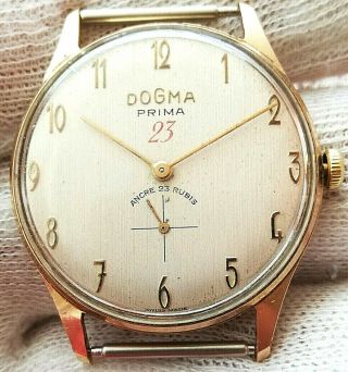 Dogma Prima 23 Rare Old 1960 " S Swiss Made Mechanical Wrist Watch