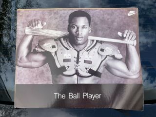 Bo Jackson Nike " The Ball Player " Vintage Rare 16 " X 20 " Poster