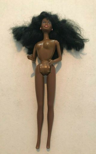 Vintage Barbie Doll Mattel 1987 African American Nude Brown Eyes Black Hair
