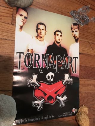 Torn Apart Ten Songs Bleeding Hearts 1999 Promo Poster Rare Hardcore Band Sxe Cd