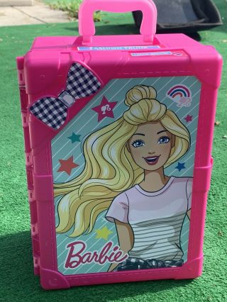 Pink Barbie Doll Trunk 2019 Tara Toys Mattel Fashion Wardrobe Plastic Carry Case