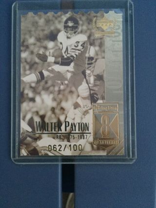1999 Upper Deck Century Legends Walter Payton Die Cut 62/100 Rare