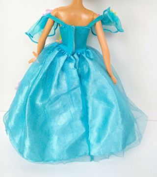 Mattel Barbie SONGBIRD Turquoise Dress,  Iridescent Flower Appliques Vintage 1995 2