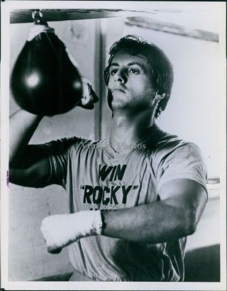 1979 Sylvester Stallone Boxer Rocky The Speedbag Movie Promo Photo 7x9