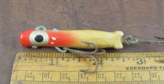 Unmarked Florida Porter Pier Bait 2 3/8 " Wood Body,  Flat Fish Tail,  Target Eyes