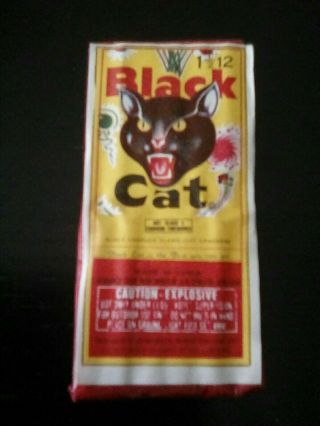 Firecracker Label Black Cat Brand Dot.  C Firecracker Label 12s Rare And Complete