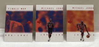 Michael Jordan 1997 Upper Deck 3 Cards Set Mj1 - Mj3 - Mj4 Rare