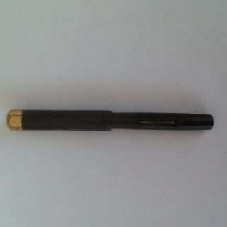 Rare Fountain Pen 1930s Or 40s? 14k Gold Nib Antique Brown Gold Specks Color
