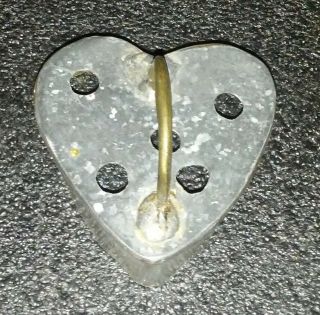 Vintage Antique Primitive Soldered Tin With Handle Heart Cookie Cutter