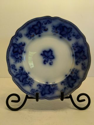 Antique Johnson Brothers Flow Blue Princeton Dinner Plate