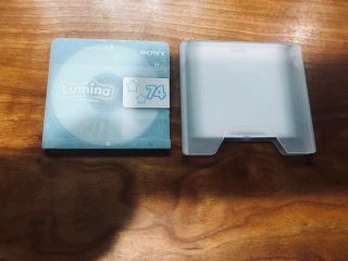 Sony Lumina Blue Minidisc 74 Minidiscs Rare.  With Slipcase And Label.