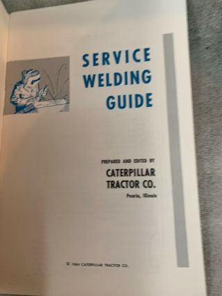 Vintage Caterpillar Service Welding Guide 3