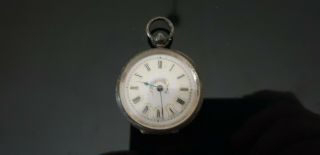 Antique 935 Solid Silver Fob Watch