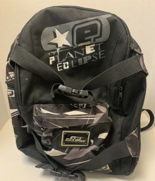 Planet Eclipse Rare Black Gravel Paintball Backpack Gear Bag Multi Storage