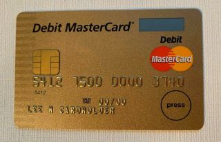 Mastercard Debit Card With Lcd Display.  Rare.  Collectible.