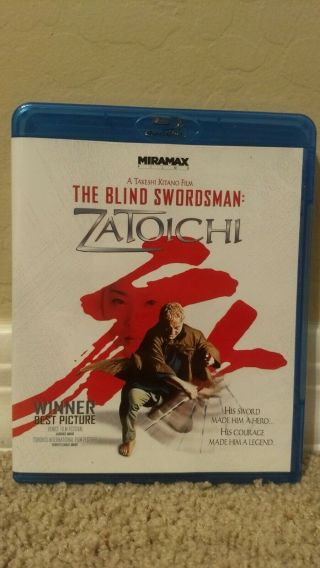 Zatoichi The Blind Swordsman Rare Blu - Ray Beat Takeshi Kitano Samurai Sword Oop