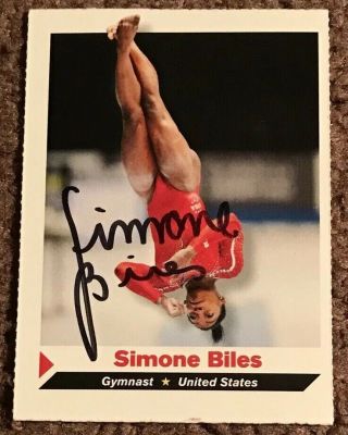 2014 Sports Illustrated Si Kids Simone Biles Rc Auto Signed Autographed Rare