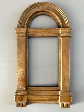 Large Antique Solid Bronze French Empire Period Frame