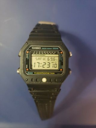 Vintage Casio 1982 215 Ts - 1000 Rare Digital Thermometer Watch,