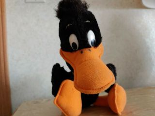 Rare Vintage 1971 Warner Brothers Daffy Duck Plush Toy 10”