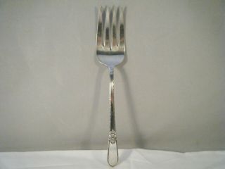 1847 Rogers Bros.  Is Silver Plate Adoration Serving Fork 8 3/4 "