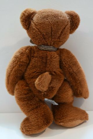Vintage Russ Berrie Plush Brown Bromley Teddy Bear Bow 14” 3