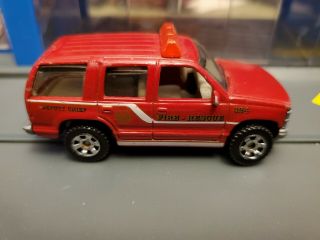 Rare 1997 Mattel Matchbox 97 Chevy Tahoe Fire Rescue / Deputy Chief 324 / Loose