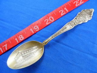 Antique Denver Colorado 5 - 1/8 " Sterling Silver Souvenir Spoon,  Makes Money