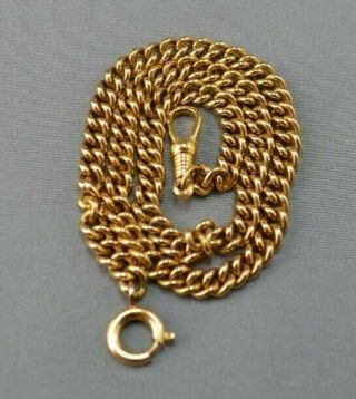 Antique / Vintage Gold Filled Gents Pocket Watch Chain - 15.  1 Grams - Very