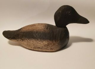 Antique Hand Carved Wooden Duck Decoy From Old House In Nashville Tn Black Head