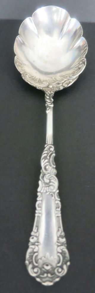 Antique Vintage Wm Rogers Ornate Silverplate Shell Serving Spoon
