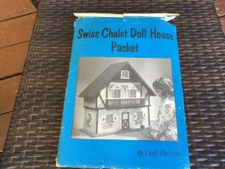 Vintage Craft Patterns Swiss Chalet Doll House Packet 1970’s Wow