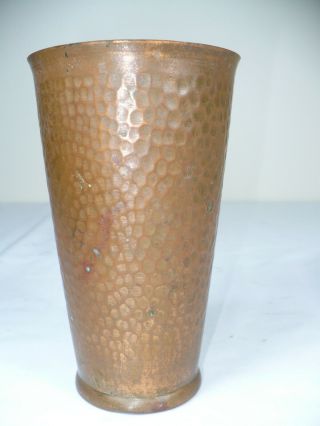 Antique / Vintage Revere - Rome,  N.  Y.  Vase? Cup " Hammered Copper Collectible